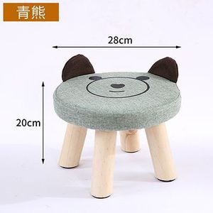 Massief houten beer kruk mode schoenen veranderende kruk kleine ronde woonkamer sofa kruk lage kruk creatieve bankje huishouden stoel