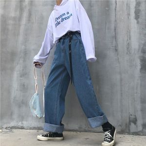 Lappster Hoge Taille Jeans Broek Vrouwen Boyfriend Jeans Voor Vrouwen Harajuku Denim Harembroek Dames Wijde Pijpen Jeans broek