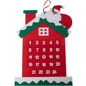Kerst Advent Kalender Vilt Muur Opknoping Kerst Kerstman Boom Sneeuwpop Kalenders Voor Kind Kid Xmas Home Decoratie