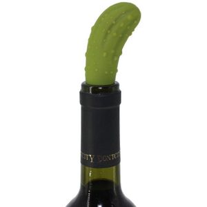 Groene Komkommer Vorm Rode Wijn Flessenstop Plantaardige Siliconen Fles Cap Champagne Wijn Stop Familie Bar Behoud Gereedschap
