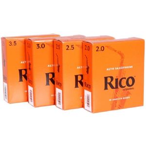 Rico door D'Addario Altsax Saxofoon Rieten, Sterkte 2.0/2.5/3.0/3.5, 10-pack of 1-Pack, 3 of meer, Krijgen Verbeterde Vacuüm-Seal