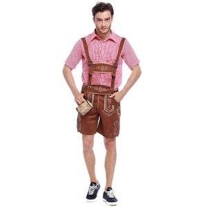 Umorden Oktoberfest Kostuum Lederhosen Beierse Duitse Festival Bier Cospaly voor Tiener Jongens Mannen Halloween Mardi gras Outfit