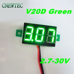 V20D 10 stks/partij 2.7 V ~ 30 V DC Digital Display Voltmeter Drie Bit Green 0.36 ""LED Voltage Meter
