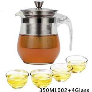 Hittebestendig Glas Theepot Chinese Kung Fu Thee Set Puer Waterkoker Koffie Glas Maker Handig Office Tea Pot
