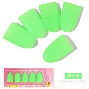 5 Stks/set Zachte Siliconen Nail Art Lossen Mouw Voor Uv Gel Polish Remover Nail Soak Off Cap Manicure Cleaning Vernis gereedschap