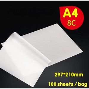 A4 8C Lamineren Machine Plastic Zak, Kan Beschermen Fotopapier Kaart Kaart Foto 100 Stks/doos Bescherming Warmtekrimpbare Film