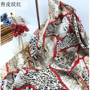 Leopard Stretchy Chiffon Stof Kleding Materiaal Naaien Textiel Zomer Jurk