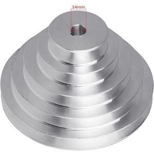Aluminium Een Type 5 Stap Pagode Katrol Wiel 150Mm Buitendiameter 14Mm Tot 28Mm Boring Voor V-Vormige Distributieriem