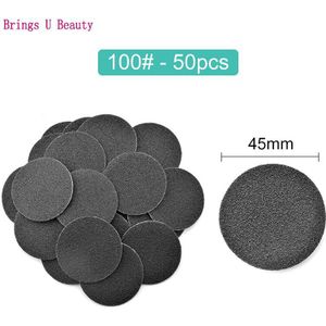 100Pcs Disc Cuticle Eelt Verwijder Tool Voor Elektrische Voet File Eelt Hard Dode Huid Pedicure Gereedschap Vervangbare Schuurpapier
