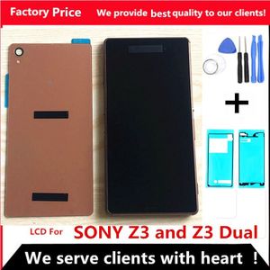 5.2 ""Lcd Voor Sony Xperia Z3 D6603 D6643 D6653 Lcd Touch Screen Digitizer Met Frame Back Cover Assembly reparatie Onderdelen
