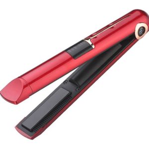 Mini USB Draadloze Stijltang Met Power Bank Lock Systeem Reizen Strijkijzers Draagbare Draadloze Straightening Hair Iron