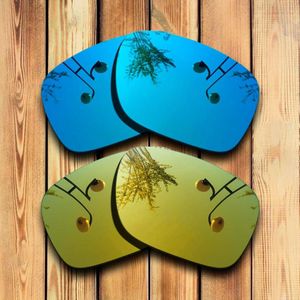 100% Precies Gesneden Gepolariseerde Vervanging Lenzen Voor Sliver Zonnebril Geel Mirrored Coating Kleur Keuzes