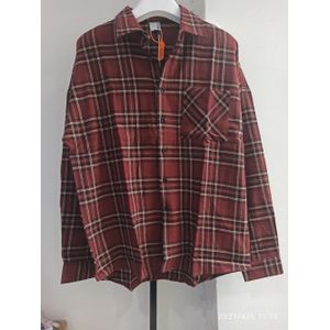 Iefb Herfst Vintage Plaid Shirts Mannen Lange Mouwen Koreaanse Mode Losse Blouse Casual Single Pocket Tops Voor Mannelijke 9Y5893