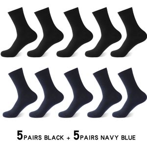 10Pairs Casual Bamboevezel Mannen Sokken Business Ademend Deodorant Compressie Sokken Mannen Lange Big Size Eur 38-46