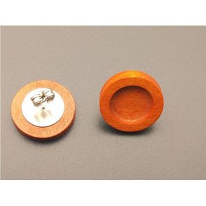 20 stks/partij Blank Hout Cabochon Earring Base Rvs Post Stud Oorbellen Instellingen Fit 12mm Glas voor Diy Sieraden bevindingen