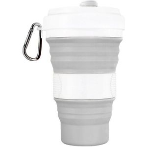 Eco Inklapbare Travel Cup Koffie Set Siliconen Hars Deksel Telescopische Mok Outdoor Camping Opvouwbare Meten Stro Water Drinken