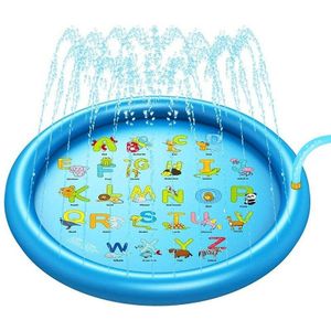 170Cm Kinderen Opblaasbaar Zwembad Sprinkler Pad Paddock Outdoor Zomer Pvc Ronde Fontein