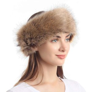 Faux Fur Hoofdband met Elastische voor vrouwen Winter Russische Stijl Earwarmer Oorbeschermer