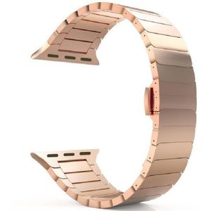 Luxe Rvs Link Armband Band Voor Apple Watch Serie 5 4 3 1 2 Iwatch 44Mm 40Mm 38mm Stalen Band 42Mm Met Adapters