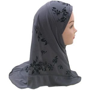Kids Hijab Voor Moslim Meisje Kind Islam Kinderen Instant Bonnet Bloemen Hijaab Caps Islamitische Kleding Sjaal Hoofddoek