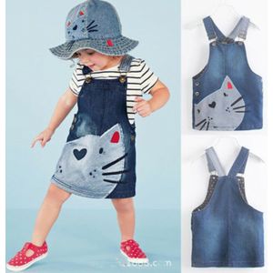 Canis Kids Baby Meisje Zomer Denim Band Jurk Jumpsuit Sunsuit Korte Rok Pak