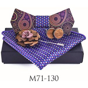 Zdjmeitrxdoow Man Mode Houten Bowtie Paisley Corbatas Gravata Jacquard Tie Zakdoek Manchetknopen Stropdas Voor Mannen Box