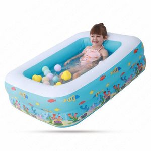 Outdoor Kind Opblaasbaar Zwembad Verdikte Opblaasbaar Zwembad Kind Playpool Familie Ground Play Water Zwembad 115*85*35cm