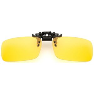 Elbru Mannen Gepolariseerde Zonnebril Driver Bril Anti-Uva Uvb Rijden Nachtzicht Lens Clip Op Zonnebril Accessoires
