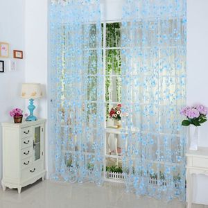 5 kleuren Sjaal Sheer Voile Deur Gordijnen Drape Panel Volant Gordijnen AA