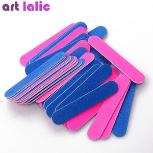 50 Stks/partijen Dubbele-Side Nagelvijlen Mini Buffers Gereedschap Diy Schuurpapier Tips Roze Blauw Schuren Professionele Nail Art Gereedschap