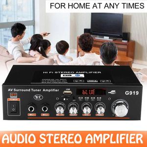 12 V/220 V G919 Thuis Mini Amplificador Audio Bluetooth Stereo Eindversterker Fm Sd Hifi 2CH Amp Audio muziekspeler