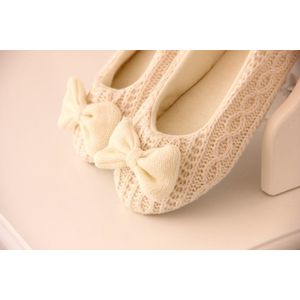 Mooie Fancy Ballet Flats Slippers Meisjes Knit Doek Slippers Schoenen Thuis Indoor Vloer Dame Slipper