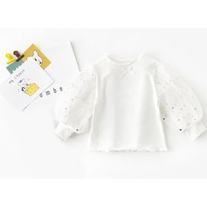 Schattige Mesh Tulle Pasgeboren Baby Meisjes Blouse Lente Herfst Baby Meisjes Lange Mouwen Peuter Baby Bodem Shirt Kinderen