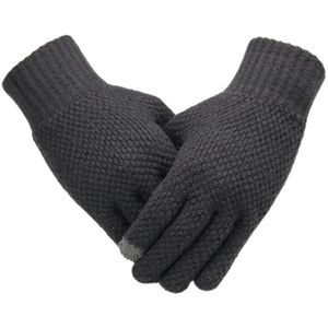 Winter Mannen Gebreide Handschoenen Touchscreen Mannelijke Mitten Dikker Warme Wol Kasjmier Solid Mannen Business Handschoenen Herfst