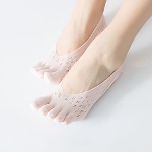 Women Five Toes Breathable Socks Summer Ultrathin Velvet Five-finger Invisible Anti-skid Boat Sock Ankle Sock for Women Girls