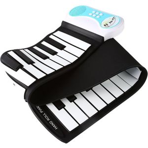 37 Toetsen Roll Up Portable Electronic Keyboard Piano Flexibele Kids Piano Toetsenbord Met Luidspreker Voor Beginners Jongens Meisjes Blauw