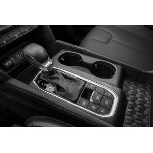 Zwart Lederen Pookknop Cover Gear Case Pookknop Shell Fit Voor Hyundai Santa Fe Ultimate 2.0 T 4dr SUV