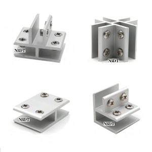 12 Stks/partij Aluminium 2 3 4 Manieren 10-12Mm Glas Clip Clamp Kantoor Scherm Partitie Glas Met Glas joint Cut-Gratis H L Kruis T Vorm