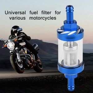 Motorfiets Scooter Motorcross 8Mm Cnc Aluminium Gas Brandstof Benzine Olie Filter Voor Atv Dirt Pit Motor Accessoires