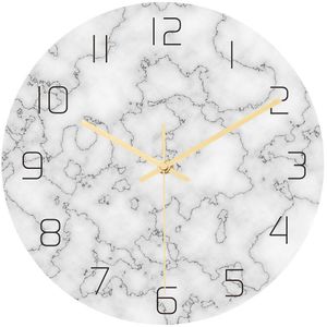 30 Cm Acryl Vlinder Wandklok Quartz Analoge Marmeren Klok 3D Chic Marmer Print Moderne Ronde Muur Horloge Creativiteit Thuis decor