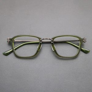 Luxe Titanium Brilmontuur Mannen Optische Bijziendheid Prescription Acetaat Brillen Frame Vrouwen Brillen