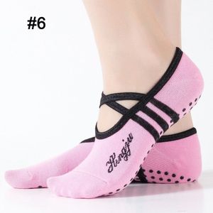 1 Paar Sport Yoga Sokken Slipper Voor Vrouwen Anti Slip Dame Demping Bandage Pilates Sok Ballet Hak Dans Protector