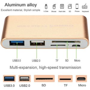 Kaartlezer usb 3.0 laptop accessoires multifunctionele USB Micro USB OTG COMBO Kaartlezer Aluminium Hub USB hubs z75