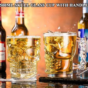 500Ml Schedel Bier Beker Met Handvat Wijn Glazen Beker Mok Gothic Voor Thuis Bar Drinkware Whisky Skull Drinken water Cup