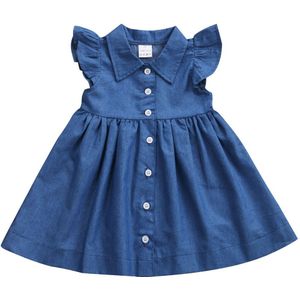 Pudcoco Peuter Baby Kids Meisje Prinses Zomer Zonnejurk Party Knop Jurk Kleding