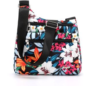 Cartoon Print Vrouwen Tas Multi-Pocket Vrouwen Schoudertas Duurzaam Waterdicht Nylon Messenger Bag Vrouwelijke Stof Handtas