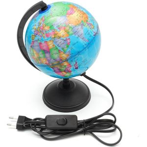 Voor 20Cm Globe Kaart Rotating Stand Met Led Licht Wereld Aarde Globe Kaart School Geografie Educatief levert