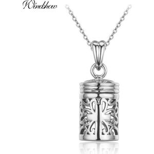 Hollow Out Filligree Cross parfum Fles Essentiële Olie Diffuser Ketting Vrouwen Pingente Kettingen Goud Kleur Sieraden