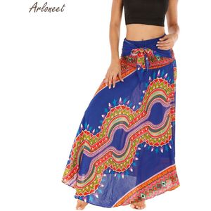 Vrouwen Lange Hippie Bohemian Gypsy Boho Bloemen Elastische Taille Bloemen Halter Rok Vrouwen Casual Rok Kleding Mode Zomer