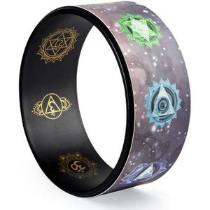 Pu Yoga Wiel Kleurendruk Open Back Buigen Artefact Professionele Beginner Kachelpijp Yoga Pilates Ring Cirkel Hulpgereedschap